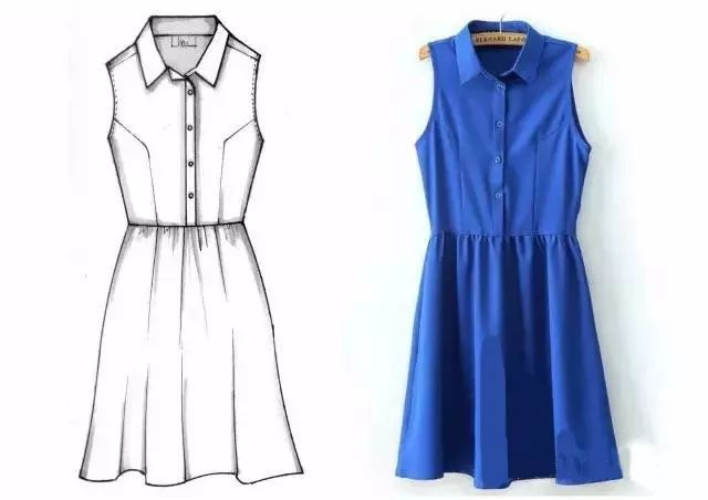 手繪服裝平面款式圖1:1對(duì)照——從零基礎(chǔ)到精準(zhǔn)表達(dá)的繪制教程